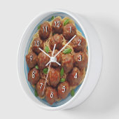 スパゲッティとミートボールイタリアンキッチンクロック 壁時計 (傾斜)