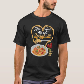 スパゲッティに惚れたよ 面白い イタリア料理好き P Tシャツ