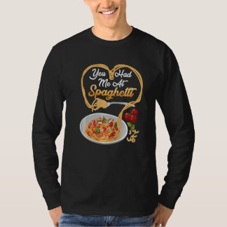 スパゲッティに惚れたわ イタリア料理好きのための面白いP Tシャツ