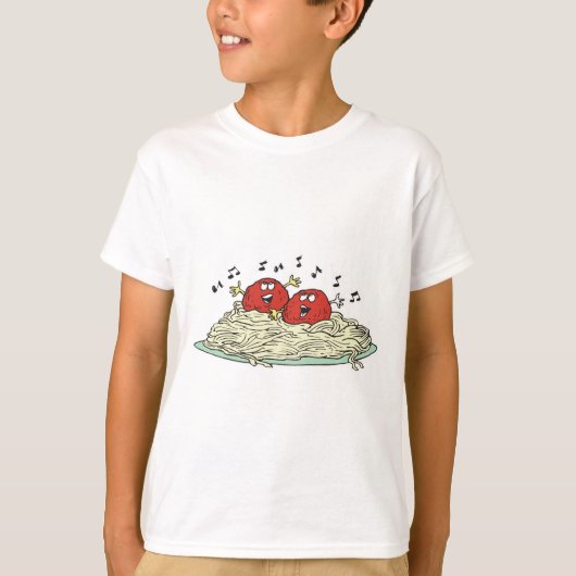 スパゲッティのうたうミートボール Tシャツ (正面)