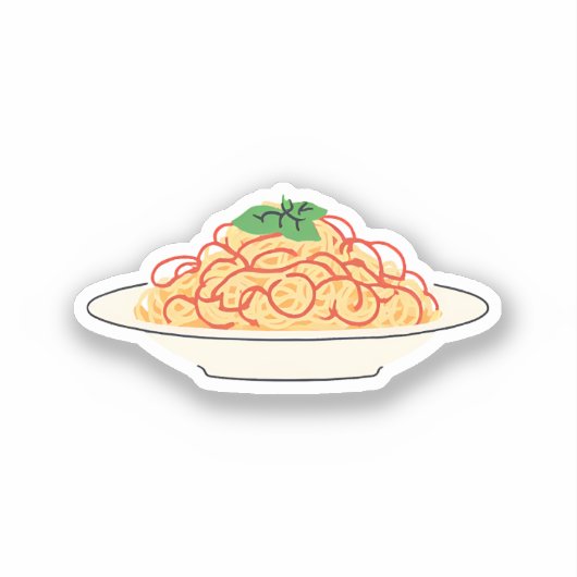 スパゲッティのプレート シール (正面)