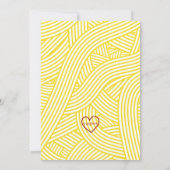 スパゲッティの上に、ミートボール・スリー、3歳の誕生日 招待状 (裏面)