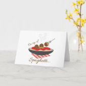 スパゲッティの上 カード (黄色い花)