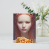 スパゲッティの女性のポストカード ポストカード (スタンド正面)