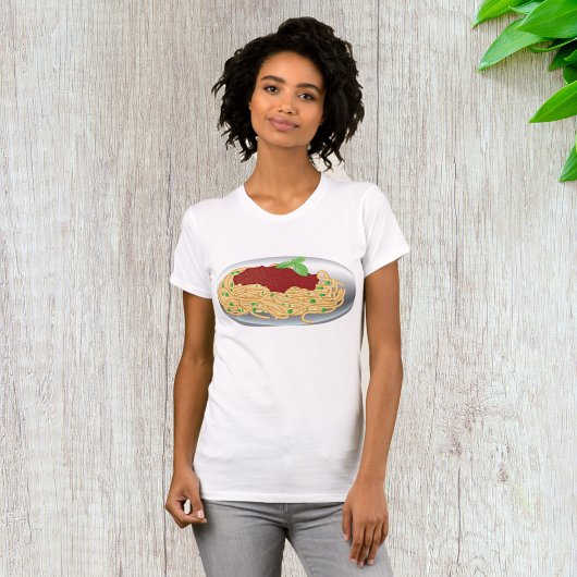 スパゲッティの皿 女性用Tシャツ Tシャツ