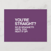 スパゲッティは火が通るまでまっすぐだ ポストカード (正面)