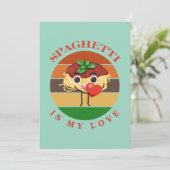 スパゲッティは私の愛、面白いスパゲッティバレンタイン シーズンカード (スタンド正面)