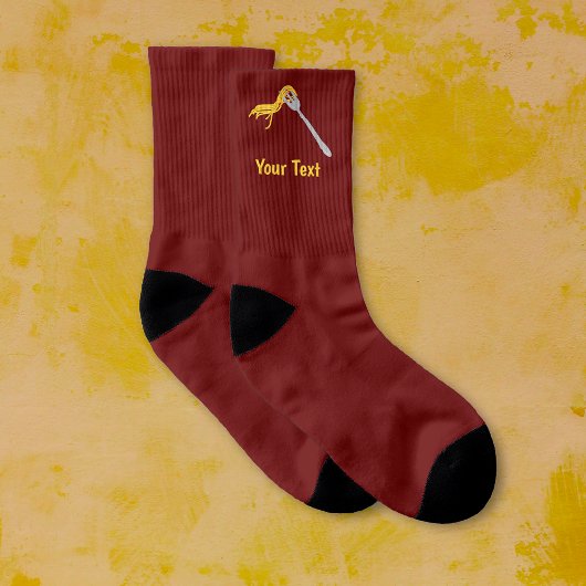 スパゲッティイタリアンテーマパスタ – おもしろいカスタム文字 ソックス