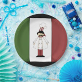 スパゲッティイタリアンディナーシェフカートゥーン紙プレート ペーパープレート (パーティー)