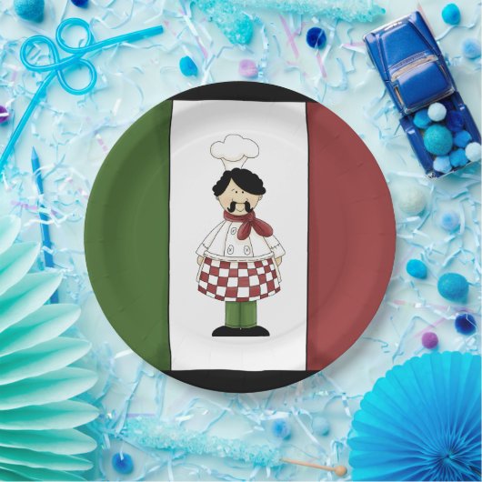 スパゲッティイタリアンディナーシェフ紙プレート ペーパープレート (パーティー)