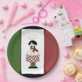 スパゲッティイタリアンディナーシェフ紙プレート ペーパープレート (パーティー)