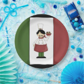 スパゲッティイタリアンディナーシェフ紙プレート ペーパープレート (パーティー)