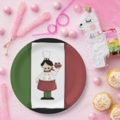 スパゲッティイタリアンディナーシェフ紙プレート ペーパープレート (パーティー)