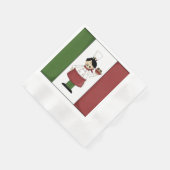 スパゲッティイタリアンディナーシェフ紙プレート 縁ありカクテルナプキン (角)