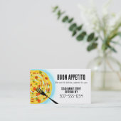 スパゲッティイタリアントマトフードケータリングシェフのブシン 名刺 (スタンド正面)