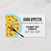 スパゲッティイタリアントマトフードケータリングシェフのブシン 名刺 (正面)