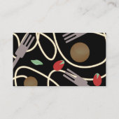 スパゲッティイタリアンパスタディナー器具ミートボール 名刺 (裏面)