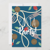 スパゲッティイタリアンパスタディナー器具ミートボール 招待状 (正面)