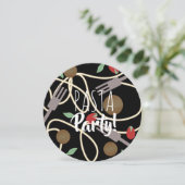 スパゲッティイタリアンパスタディナー器具ミートボール 招待状 (スタンド正面)