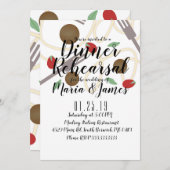 スパゲッティイタリアンパスタディナー器具ミートボール 案内状 (正面/裏面)