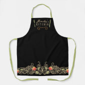 スパゲッティイタリアンパスタフードキパーソナライズされたッチン エプロン (正面)