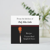 スパゲッティオンフォークトマトソースレシピカード (スタンド正面)