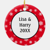 スパゲッティクリスマスオーナメント | Romantic Pun セラミックオーナメント (裏面)