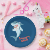 スパゲッティシャーク ペーパープレート (パーティー)