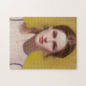 スパゲッティストラップタンクトップの女性 ジグソーパズル (横)