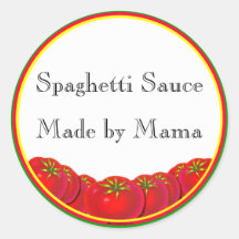 スパゲッティソースのカスタマイズ可能な缶詰ラベルシール