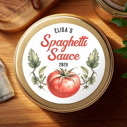 スパゲッティソース カスタム ヴィンテージスタイル 缶詰ラベル ラウンドシール