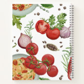 スパゲッティテーマカスタマイズ可能レシピ本 ノートブック (裏面)