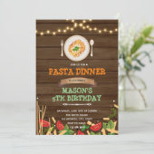 スパゲッティディナーパーティーの招待状 招待状 (スタンド正面)