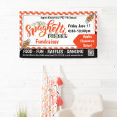 スパゲッティディナーファンドレイザーPTO PTA教会バナー 横断幕 (インサイチュ)