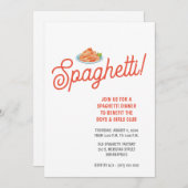 スパゲッティディナーファンレイザー招待状 招待状 (正面/裏面)