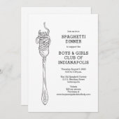 スパゲッティディナー募金会 招待状 (正面/裏面)