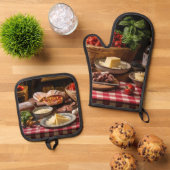 スパゲッティディナー 鍋つかみ&鍋敷きセット (トップダウン)