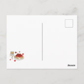 スパゲッティパスタキッドバレンタイン友情はがき ポストカード (裏面)