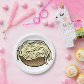 スパゲッティパスタ麺料理のボウル ペーパープレート (パーティー)