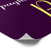 スパゲッティパーティーイタリアン，キッチン，紫 ポスター (角)