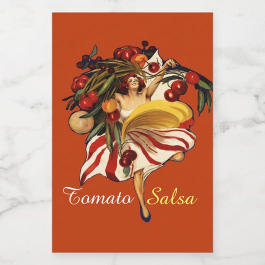 スパゲッティパーティーダンスイタリアン、キッチントマトサルサ フードラベル (シングルラベル)