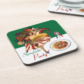 スパゲッティパーティーダンスイタリアン、キッチン、トマト コースター (左側)