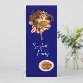 スパゲッティパーティーダンスイタリアン、キッチン、トマト 招待状 (スタンド正面)