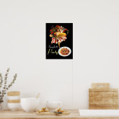 スパゲッティパーティーダンス イタリアンキッチンとトマト ポスター (キッチン)