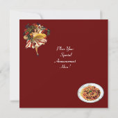 スパゲッティパーティーダンス イタリアンキッチンとトマト 招待状 (裏面)