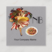 スパゲッティパーティー大連キッチントマトグレイ スクエア名刺 (裏面)