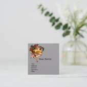 スパゲッティパーティー大連キッチントマトグレイ スクエア名刺 (スタンド正面)