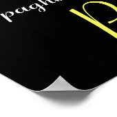 スパゲッティパーティー イタリアンキッチン ブラック ポスター (角)