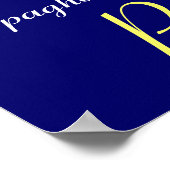 スパゲッティパーティー、イタリアンキッチン、紫 ポスター (角)