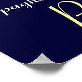 スパゲッティパーティー イタリアンキッチン 青 赤 白 ポスター (角)